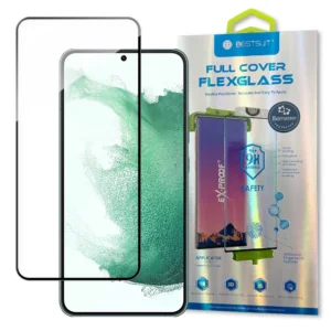 Bestsuit 3D Edge Nano Flexi Glass Glass Film Full Screen Tempered Glass With Frame For Samsung Galaxy S22 + (S22 Plus) Transparenteng