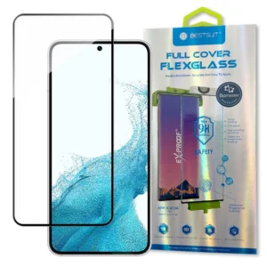 Bestsuit 3D Edge Nano Flexi Glass Glass Film Full Screen Tempered Glass With Frame For Samsung Galaxy S22 Transparenteng