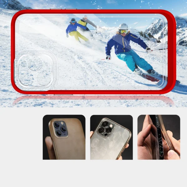 Clear 3in1 case for iPhone 11 Pro frame cover gel redeng