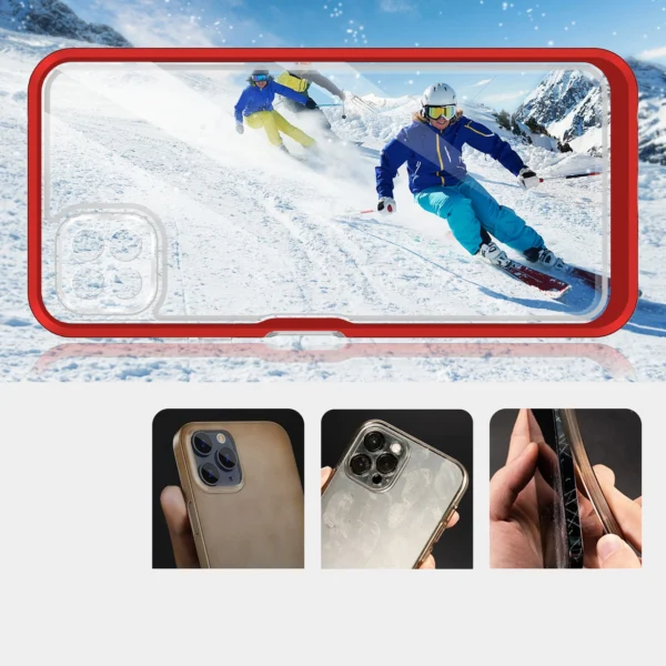 Clear 3in1 Case for Samsung Galaxy A22 5G Frame Gel Cover Redeng