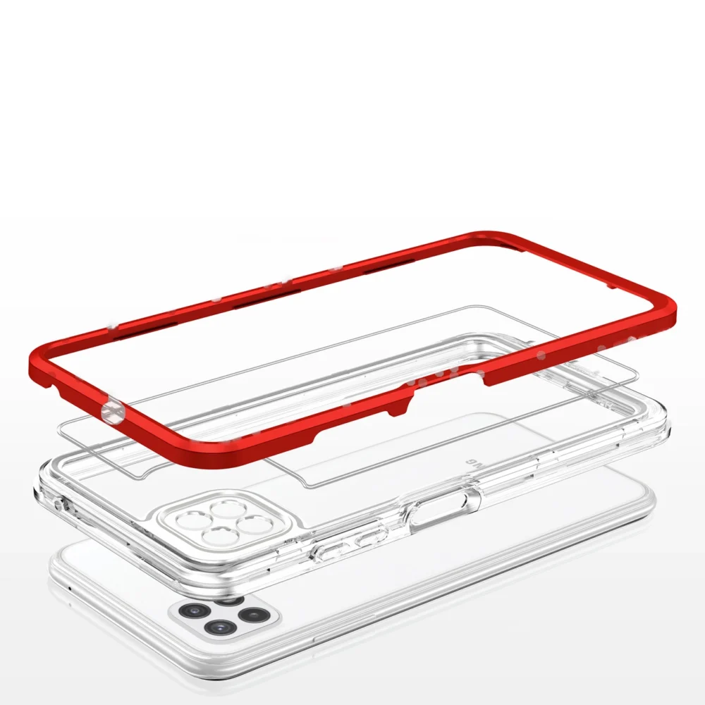 Clear 3in1 Case for Samsung Galaxy A22 5G Frame Gel Cover Redeng