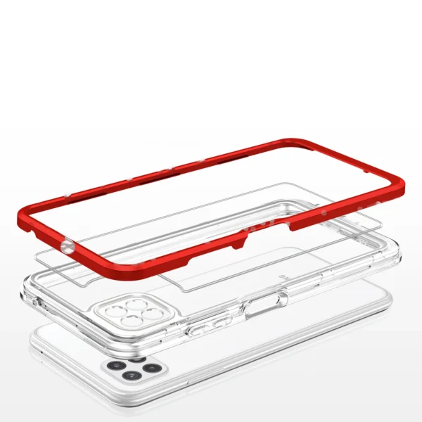 Clear 3in1 Case for Samsung Galaxy A22 5G Frame Gel Cover Redeng