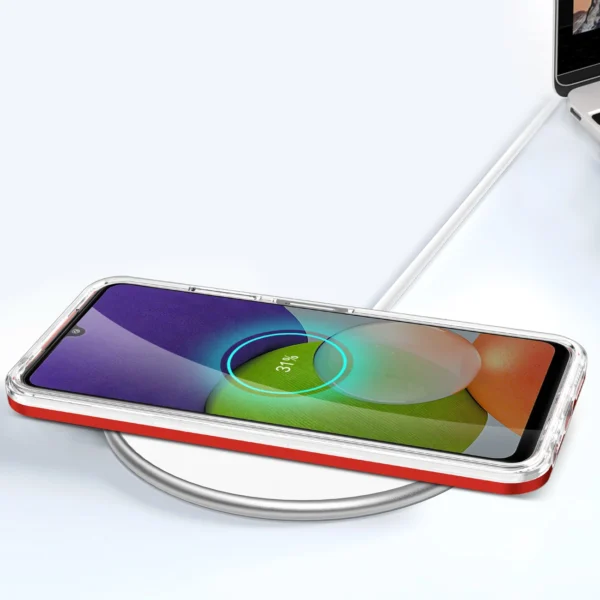 Clear 3in1 Case for Samsung Galaxy A22 5G Frame Gel Cover Redeng