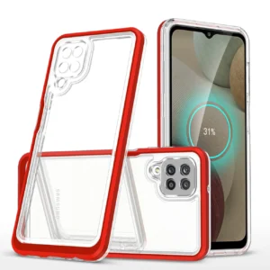 Clear 3in1 Case for Samsung Galaxy A22 4G Frame Gel Cover Redeng