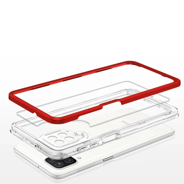 Clear 3in1 Case for Samsung Galaxy A22 4G Frame Gel Cover Redeng