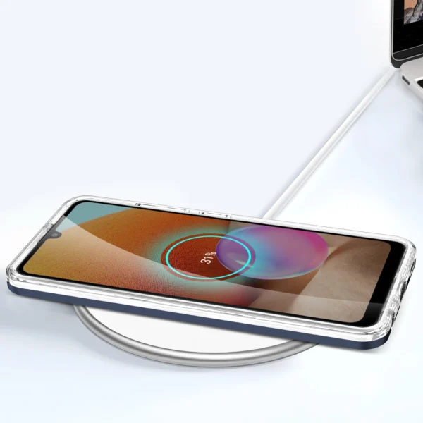 Clear 3in1 Case for Samsung Galaxy A32 4G Frame Gel Cover Blueeng