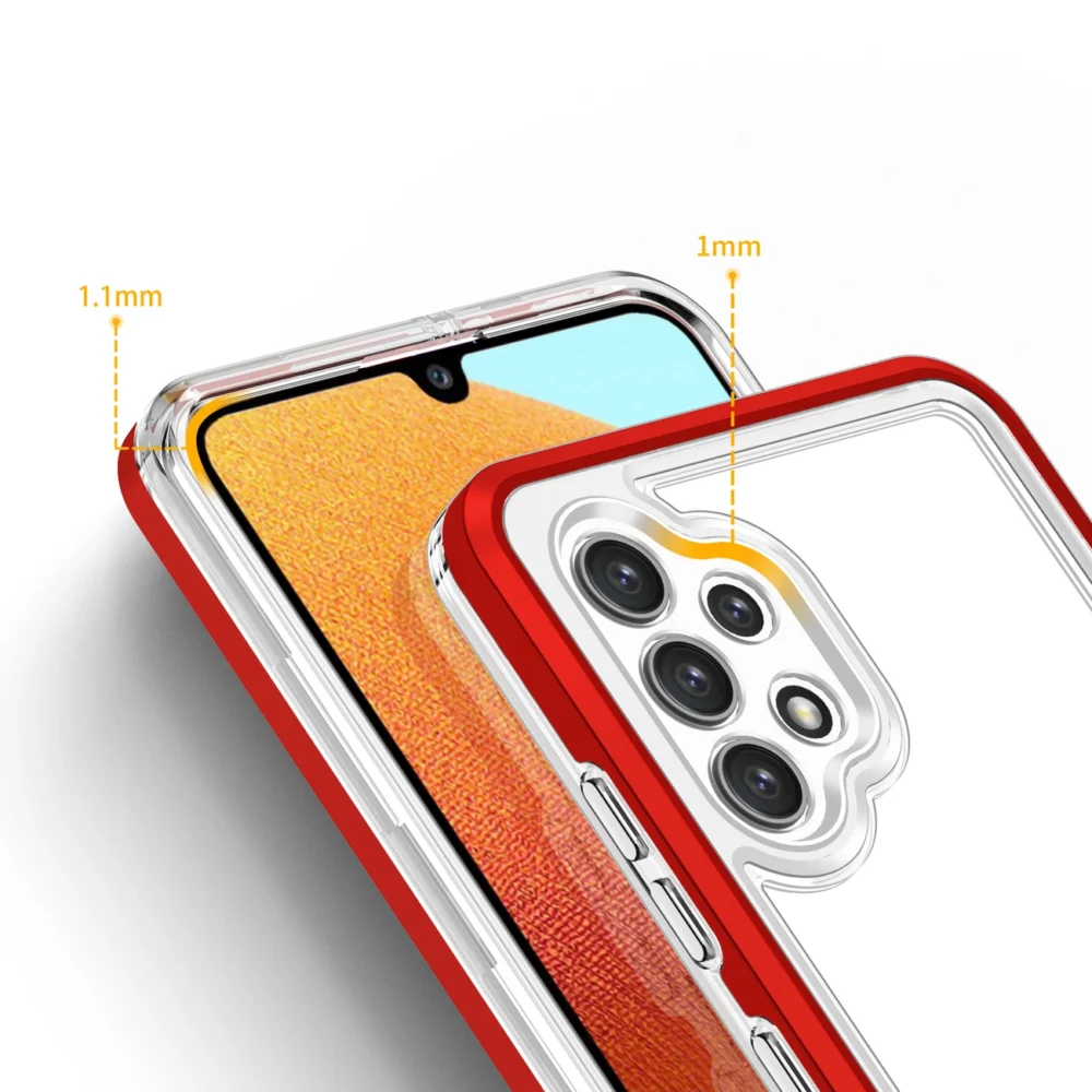 Clear 3in1 Case for Samsung Galaxy A32 5G Frame Gel Cover Redeng