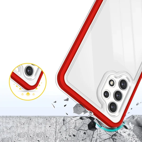 Clear 3in1 Case for Samsung Galaxy A32 5G Frame Gel Cover Redeng