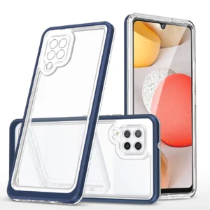 Clear 3in1 Case for Samsung Galaxy A42 5G Frame Gel Cover Blueeng