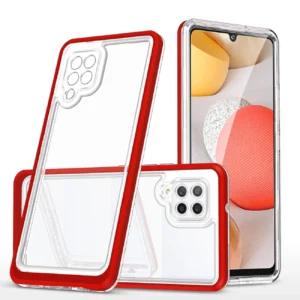 Clear 3in1 Case for Samsung Galaxy A42 5G Frame Gel Cover Redeng
