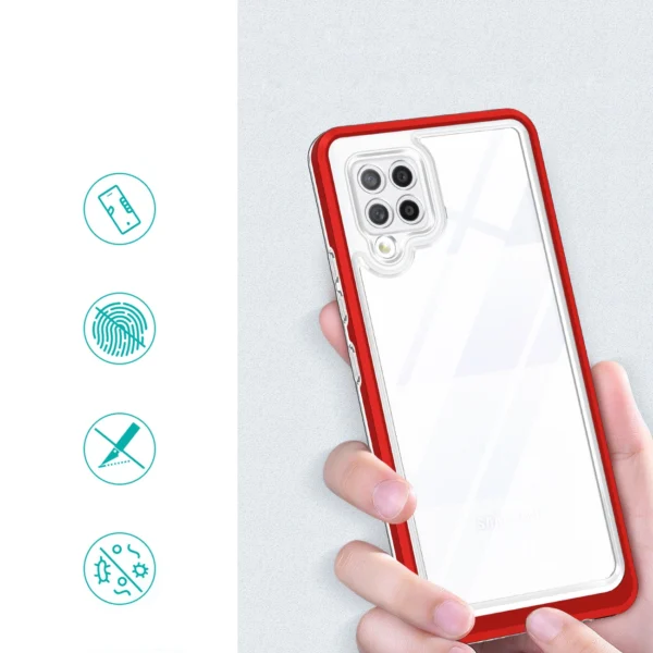 Clear 3in1 Case for Samsung Galaxy A42 5G Frame Gel Cover Redeng