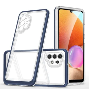 Clear 3in1 Case for Samsung Galaxy A72 4G Frame Gel Cover Blueeng