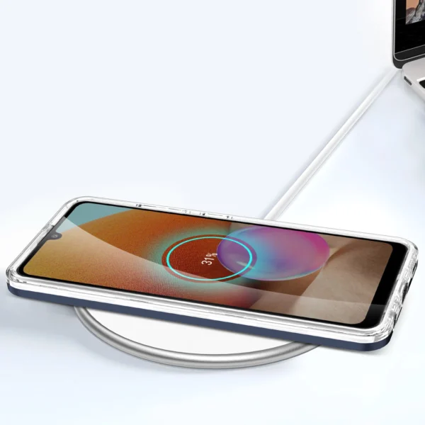 Clear 3in1 Case for Samsung Galaxy A72 4G Frame Gel Cover Blueeng