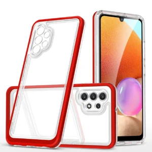 Clear 3in1 Case for Samsung Galaxy A72 4G Frame Gel Cover Redeng