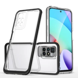 Clear 3in1 Case for Xiaomi Redmi 10 Frame Gel Cover Blackeng