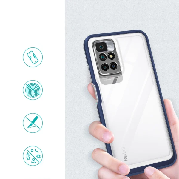 Clear 3in1 Case for Xiaomi Redmi 10 Frame Gel Cover Blueeng