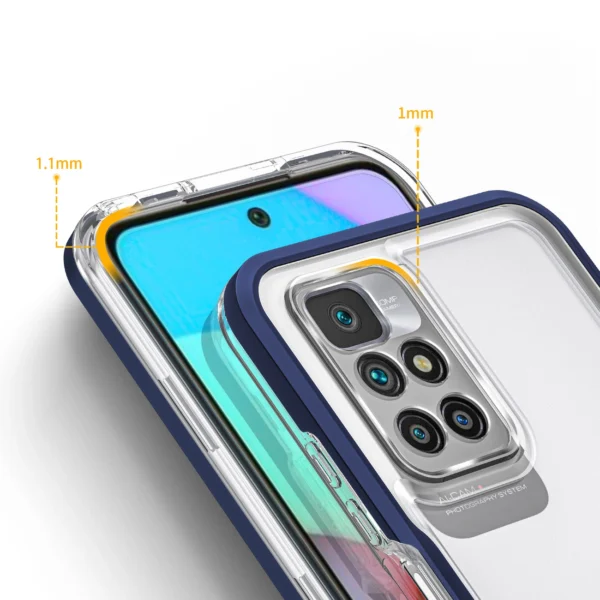 Clear 3in1 Case for Xiaomi Redmi 10 Frame Gel Cover Blueeng