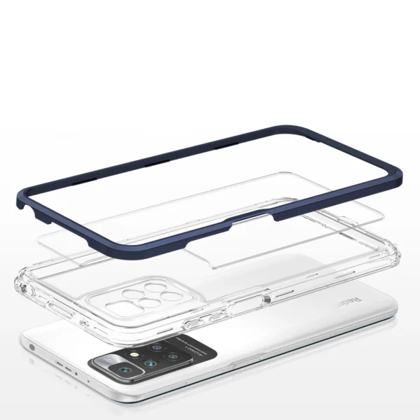 Clear 3in1 Case for Xiaomi Redmi 10 Frame Gel Cover Blueeng