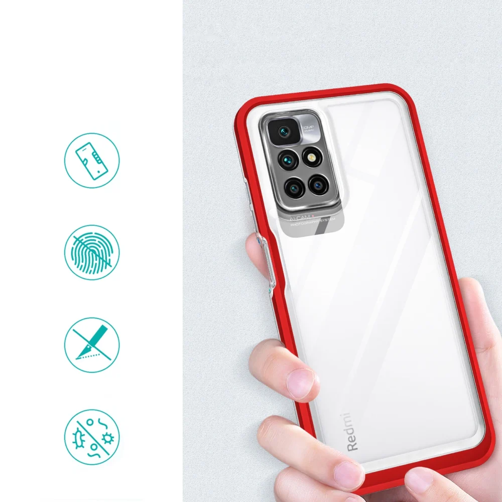 Clear 3in1 Case for Xiaomi Redmi 10 Frame Gel Cover Redeng