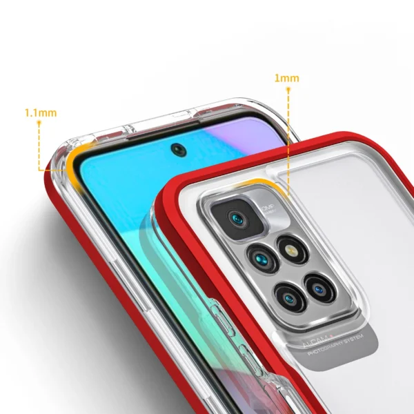 Clear 3in1 Case for Xiaomi Redmi 10 Frame Gel Cover Redeng