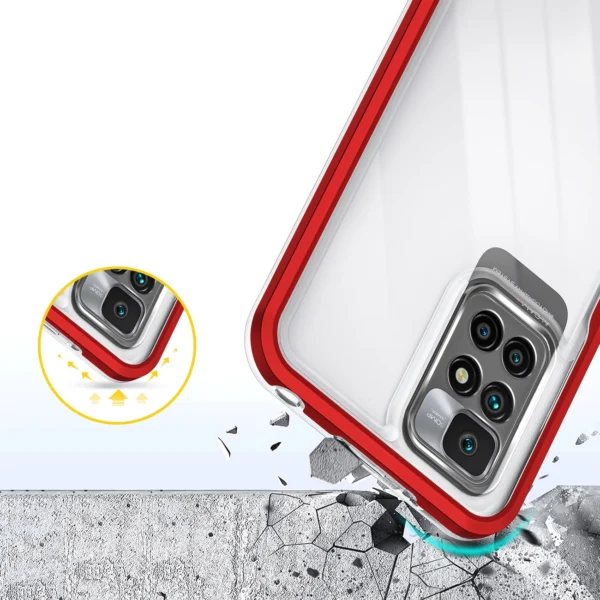 Clear 3in1 Case for Xiaomi Redmi 10 Frame Gel Cover Redeng