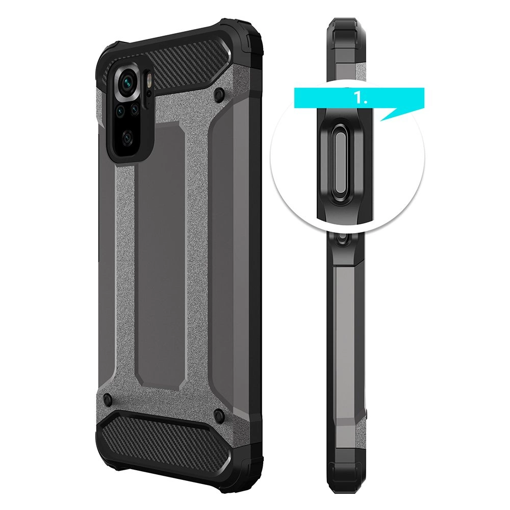 Hybrid Armor Case Tough Rugged Cover for Xiaomi Redmi Note 11T 5G / Redmi Note 11S 5G / Poco M4 Pro 5G blueeng