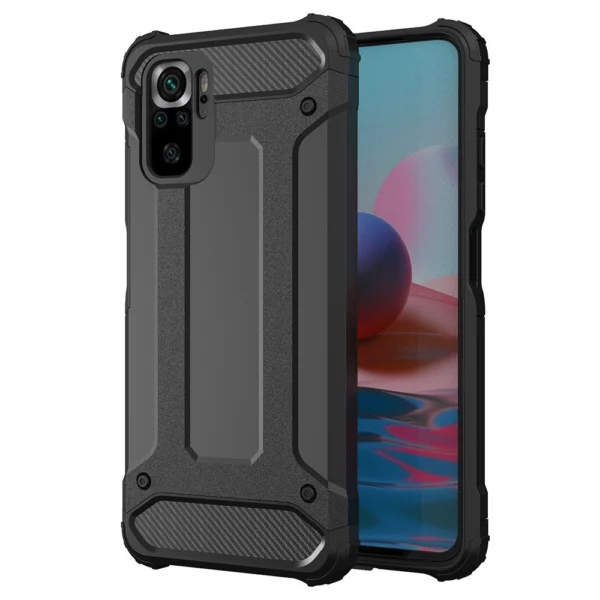 Hybrid Armor Case Tough Rugged Cover for Xiaomi Poco M4 Pro 5G blackeng