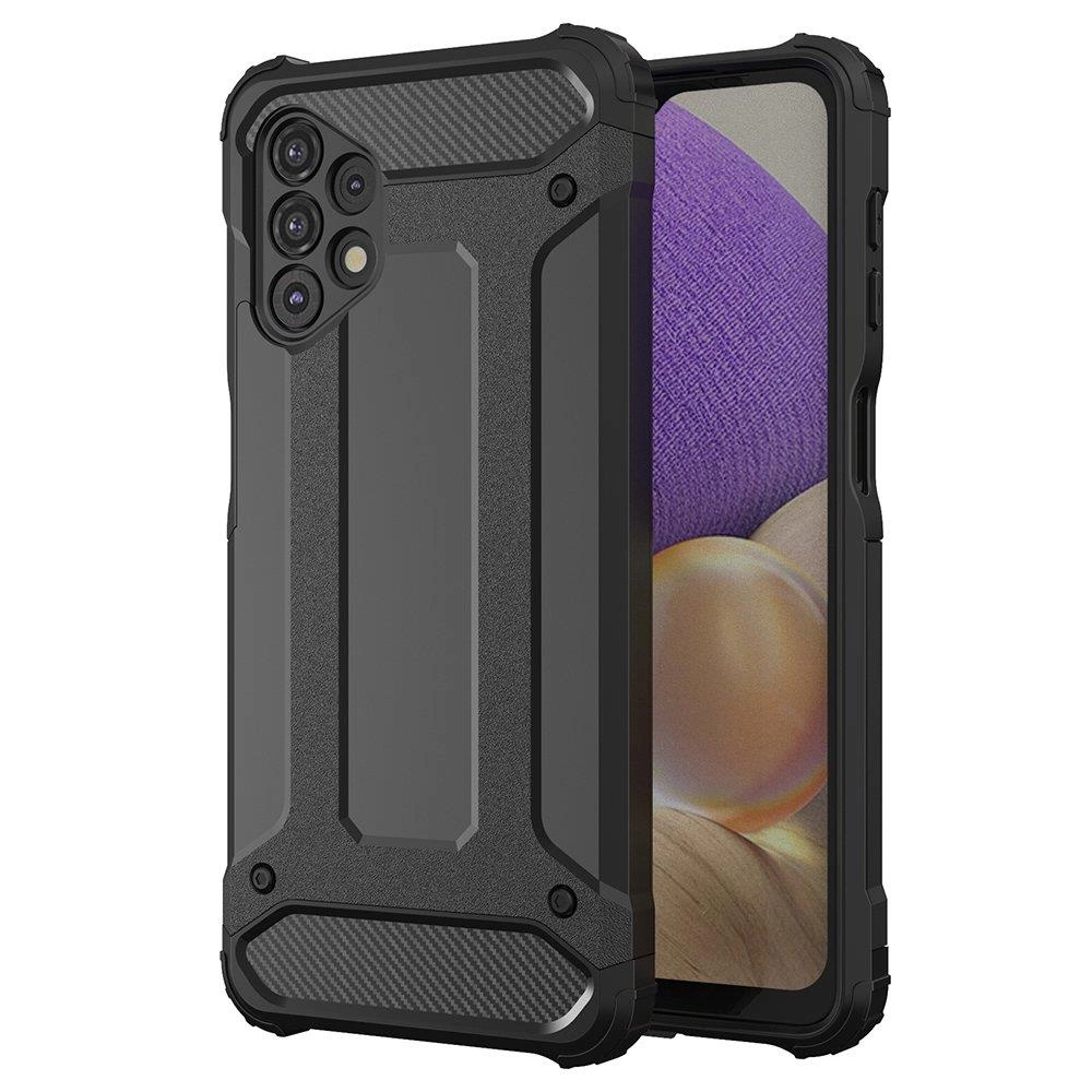 Hybrid Armor Case Tough Rugged Cover for Samsung Galaxy A73 blackeng