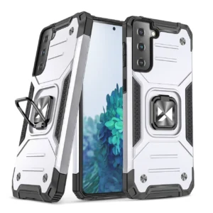 Wozinsky Ring Armor Tough Hybrid Case Cover + Magnetic Mount for Samsung Galaxy S22 + (S22 Plus) Silvereng