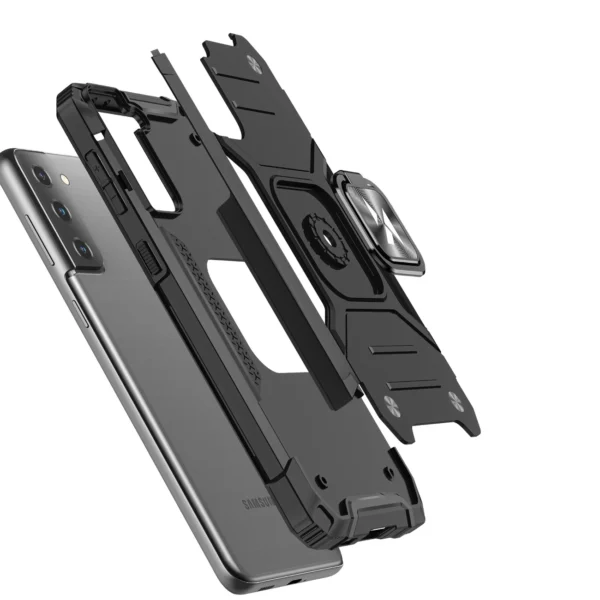 Wozinsky Ring Armor Tough Hybrid Case Cover + Magnetic Mount for Samsung Galaxy S22 + (S22 Plus) Blackeng