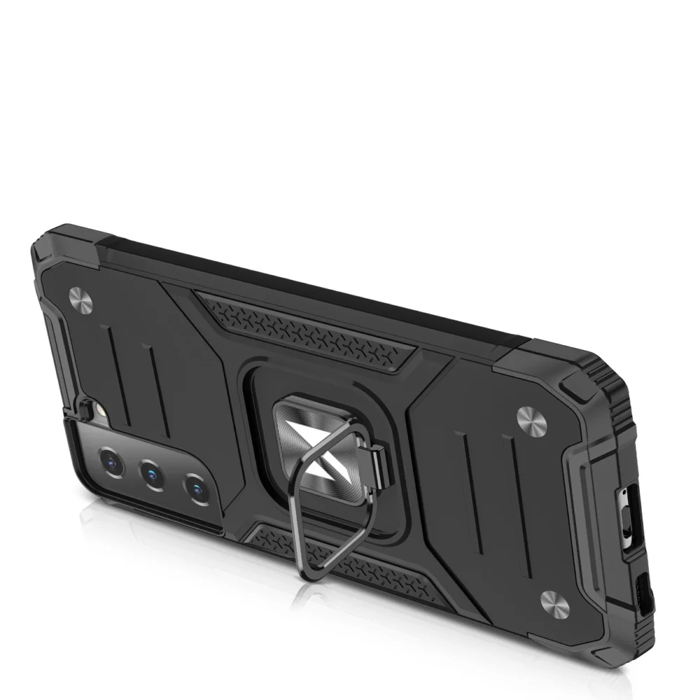 Wozinsky Ring Armor Tough Hybrid Case Cover + Magnetic Mount for Samsung Galaxy S22 + (S22 Plus) Blackeng