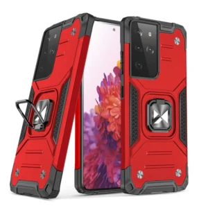 Wozinsky Ring Armor tough hybrid case cover + magnetic holder for Samsung Galaxy S22 Ultra redeng