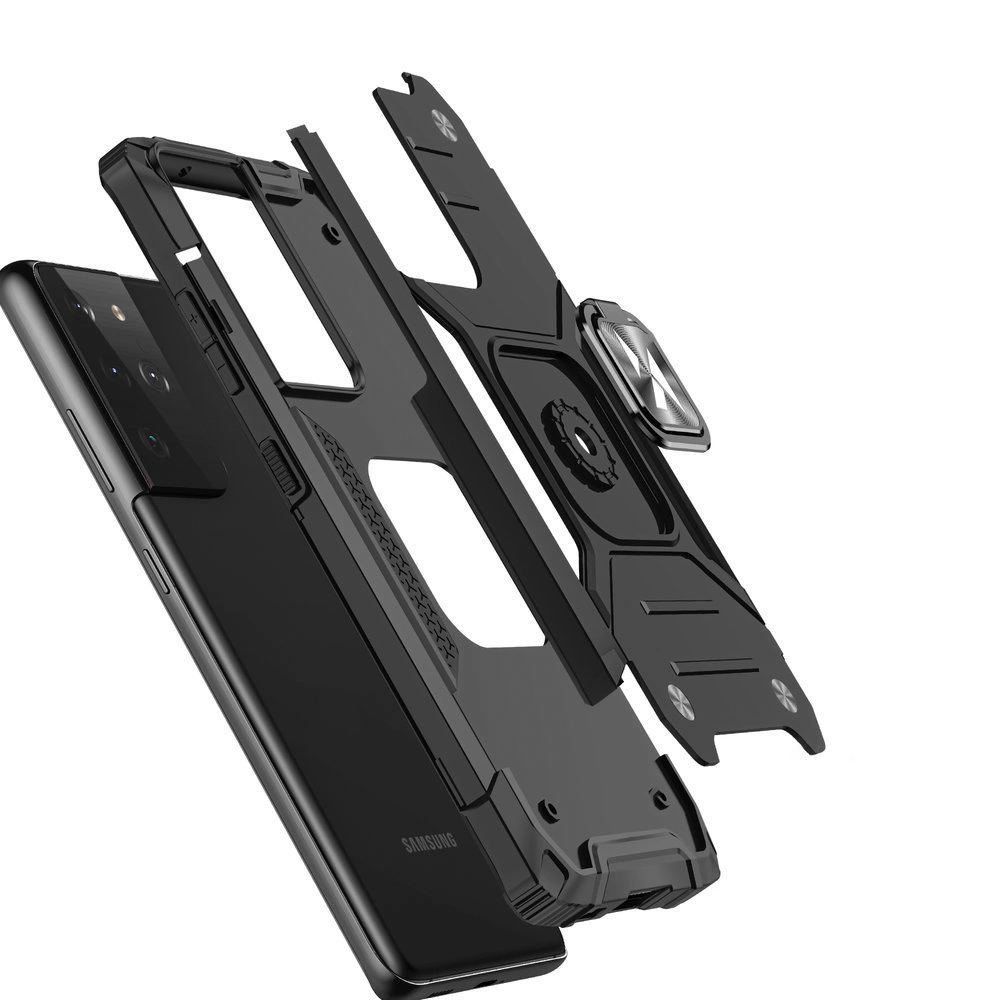 Wozinsky Ring Armor tough hybrid case cover + magnetic holder for Samsung Galaxy S22 Ultra redeng