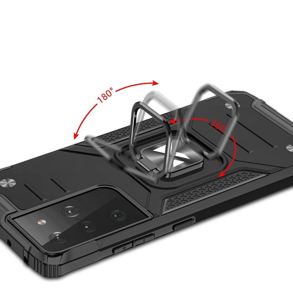 Wozinsky Ring Armor tough hybrid case cover + magnetic holder for Samsung Galaxy S22 Ultra redeng
