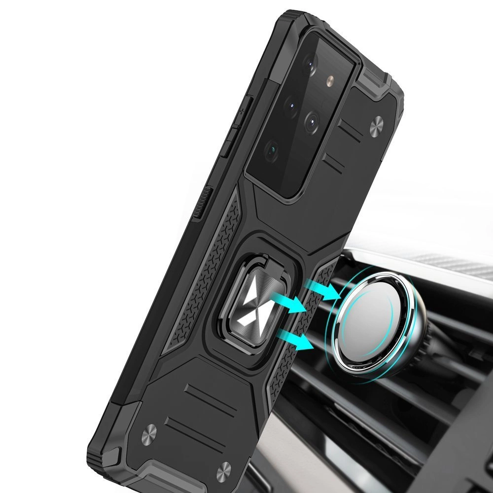 Wozinsky Ring Armor tough hybrid case cover + magnetic holder for Samsung Galaxy S22 Ultra redeng