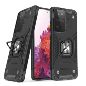 Wozinsky Ring Armor tough hybrid case cover + magnetic holder for Samsung Galaxy S22 Ultra blackeng