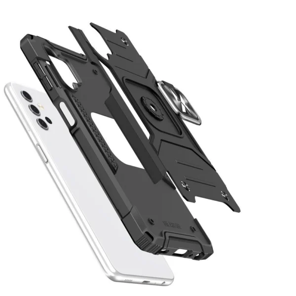 Wozinsky Ring Armor Tough Hybrid Case Cover + Magnetic Mount for Samsung Galaxy A53 5G Blackeng