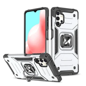 Wozinsky Ring Armor tough hybrid case cover + magnetic holder for Samsung Galaxy A73 silvereng