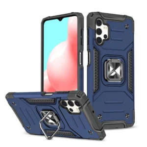 Wozinsky Ring Armor tough hybrid case cover + magnetic holder for Samsung Galaxy A73 blueeng
