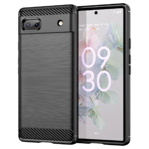 Carbon Case Flexible cover for Google Pixel 6a blackeng