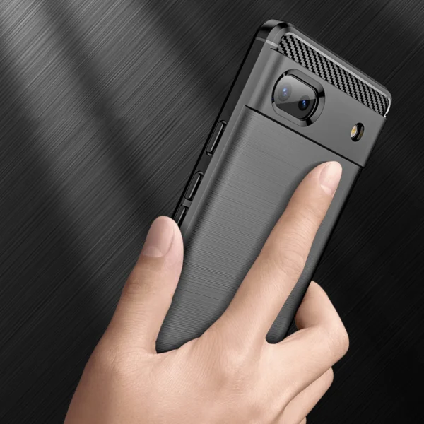 Carbon Case Flexible cover for Google Pixel 6a blackeng
