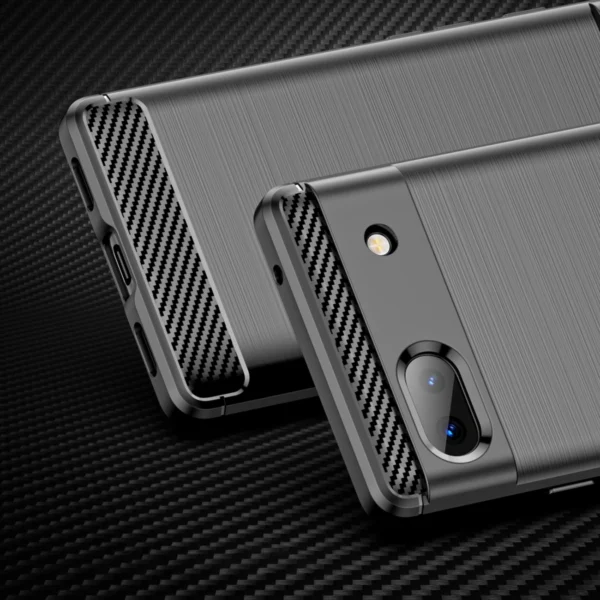 Carbon Case Flexible cover for Google Pixel 6a blackeng
