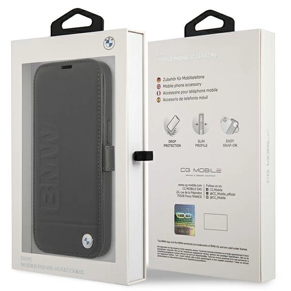 Etui BMW BMFLBKP13SSLLBK iPhone 13 mini 5,4" czarny/black book Signatureeng