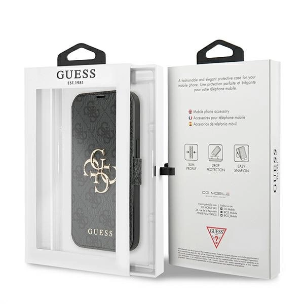 Guess GUBKP13L4GMGGR iPhone 13 Pro / 13 6.1" grey/grey book 4G Big Metal Logoeng