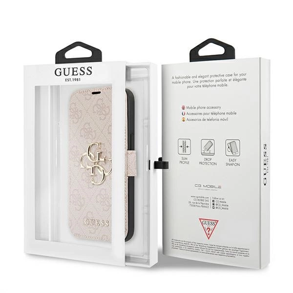 Guess GUBKP13L4GMGPI iPhone 13 Pro / 13 6.1" pink/pink book 4G Big Metal Logoeng