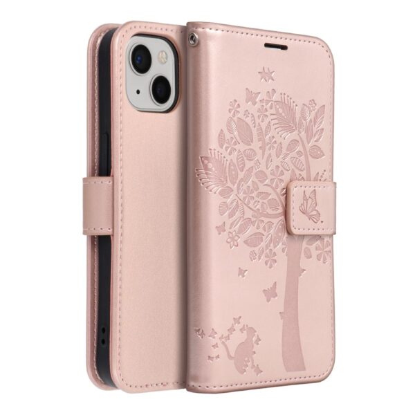 MEZZO Book case for IPHONE 13 tree rose gold