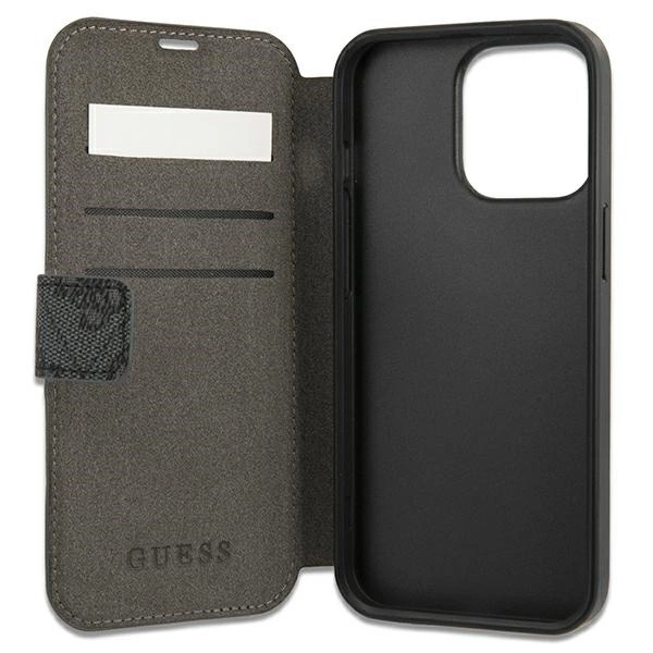 Guess GUBKP13X4GDGR iPhone 13 Pro Max 6,7" szary/grey book 4G Stripeeng