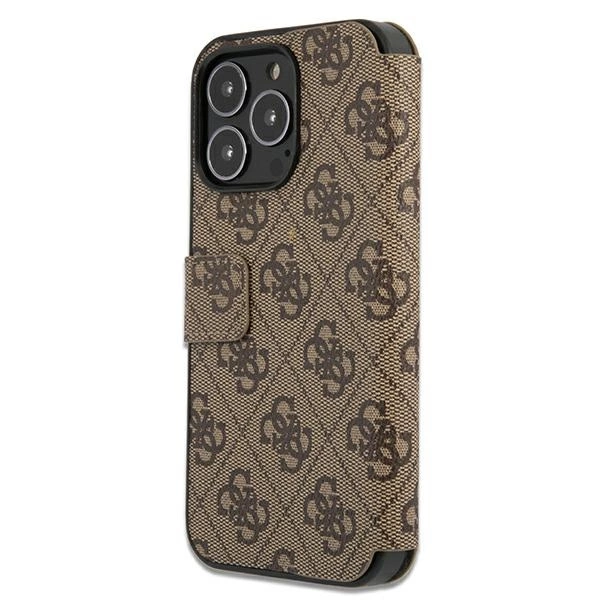 Guess GUBKP13X4GMGBR iPhone 13 Pro Max 6.7" brown/brown book 4G Big Metal Logoeng