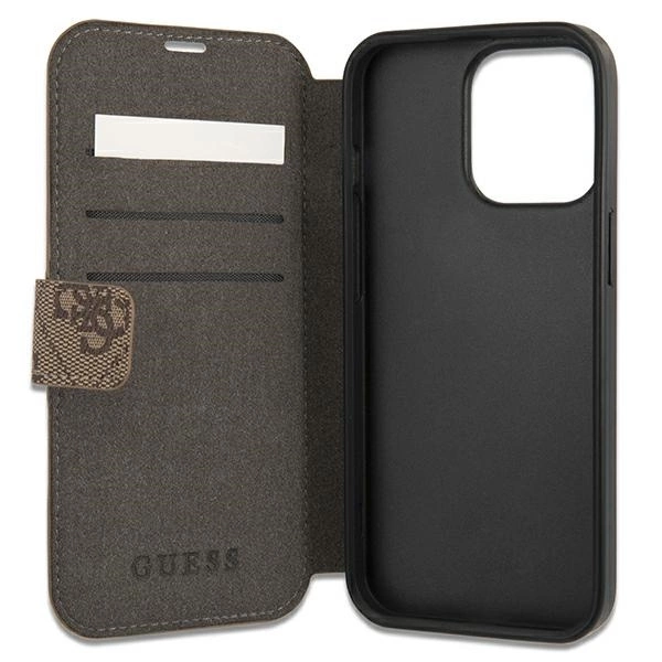 Guess GUBKP13X4GMGBR iPhone 13 Pro Max 6.7" brown/brown book 4G Big Metal Logoeng