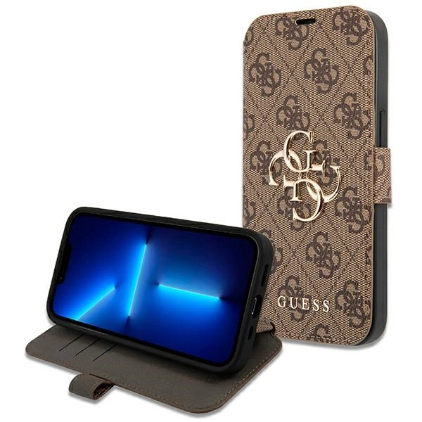 Guess GUBKP13X4GMGBR iPhone 13 Pro Max 6.7" brown/brown book 4G Big Metal Logoeng